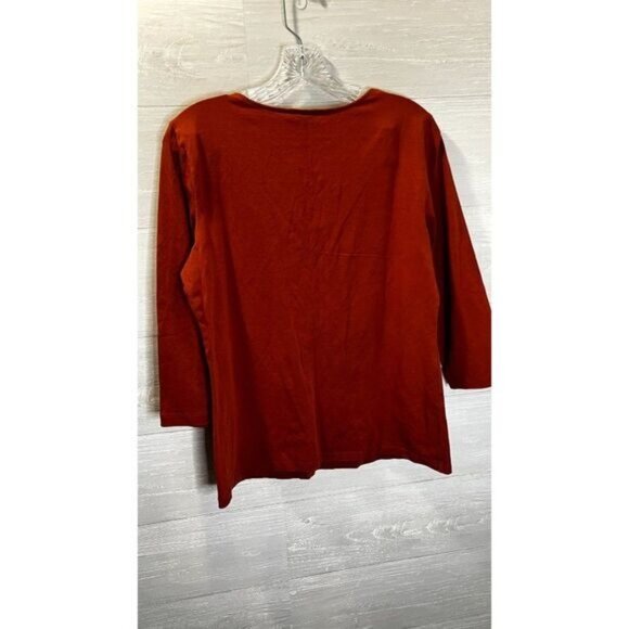 Christopher & Banks Women's 3/4 Sleeve Beaded Scoop neck Loose Tunic‎ Tops - Picture 4 of 5